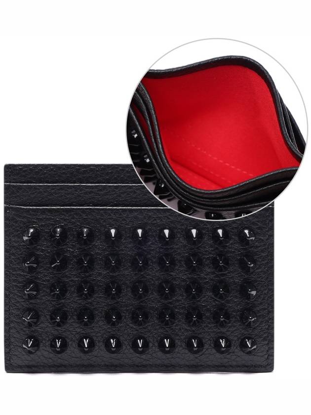 Chios Spike Card Wallet Black - CHRISTIAN LOUBOUTIN - BALAAN 3