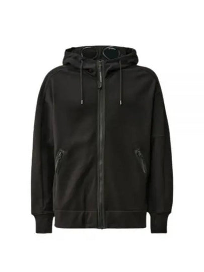 Diagonal Raised Fleece Goggle Hooded Jacket Black - CP COMPANY - BALAAN 2