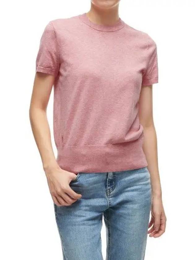 W Cotton Blend Short Sleeve Sweater Pink - POLO RALPH LAUREN - BALAAN 2