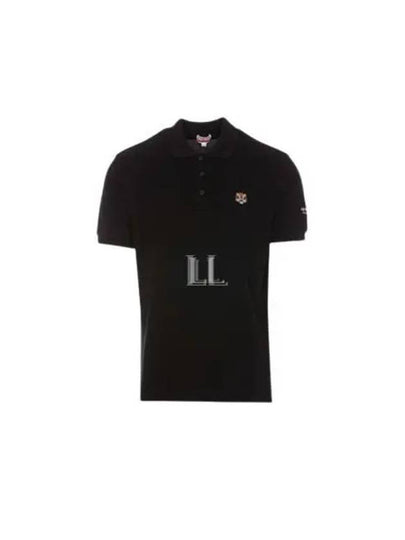 Lucky Tiger Embroidered Polo Shirt Black - KENZO - BALAAN 2