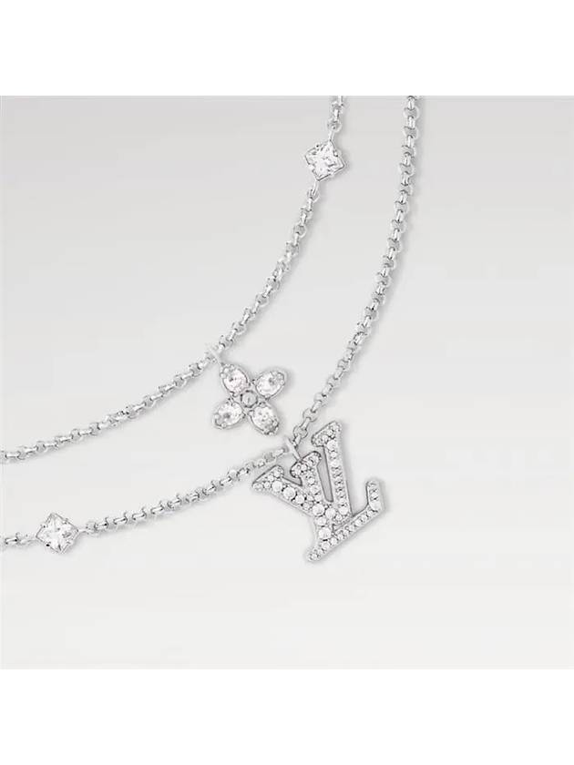 Lady LV Necklace Silver - LOUIS VUITTON - BALAAN 3