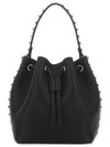 Women's Rockstud Bucket Bag Black - VALENTINO - BALAAN 1