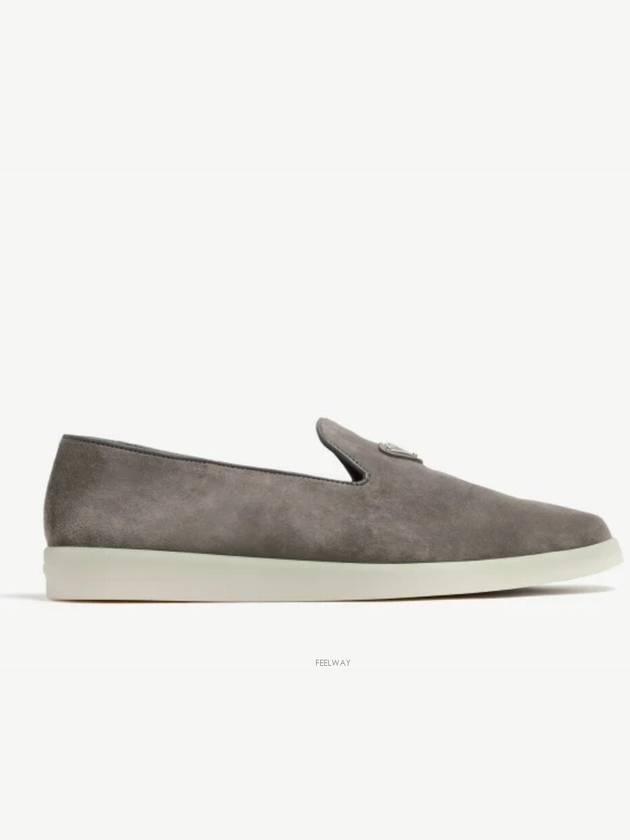 Suede Loafers Grey - PRADA - BALAAN 4