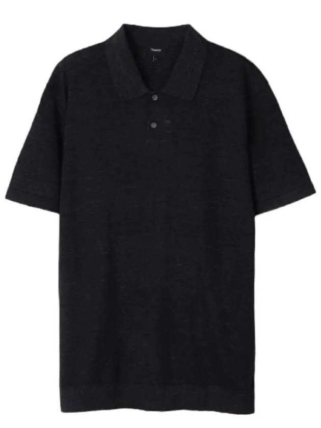 Goris Pl. Pacific Lin Linen Polo Shirt Black - THEORY - BALAAN 2