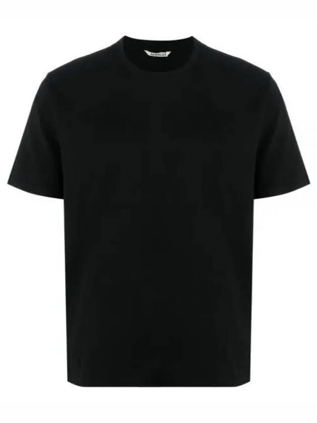 Luster plating short sleeve t shirt black - AURALEE - BALAAN 1