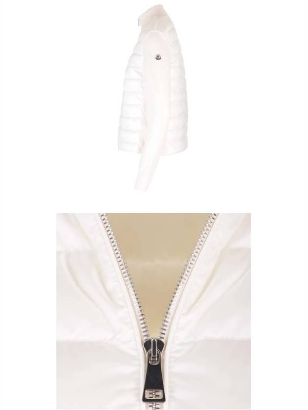 Logo Padded Wool Cardigan White - MONCLER - BALAAN 6