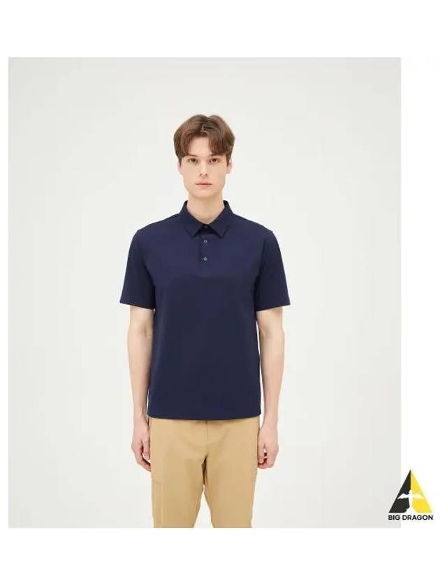 Sist dark navy men s collar t shirt - DUVETICA - BALAAN 1