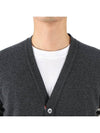 Men's Diagonal Classic Cashmere Cardigan Mid Grey - THOM BROWNE - BALAAN 7