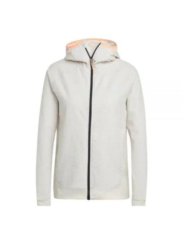 X City Running Soft Shell Hooded Jacket White - ADIDAS - BALAAN 1