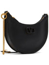 V Logo Classic Leather Chain Shoulder Bag Black - VALENTINO - BALAAN 4