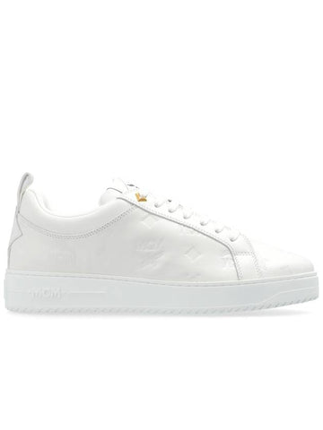 Sports Monogram Leather Neo Terrain Low Top Sneakers White - MCM - BALAAN 1