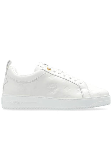 Sports Monogram Leather Neo Terrain Low Top Sneakers White - MCM - BALAAN 1