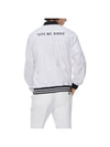 Men's Swag Ball Stretch Blouson Jacket White - GOXO - BALAAN 1