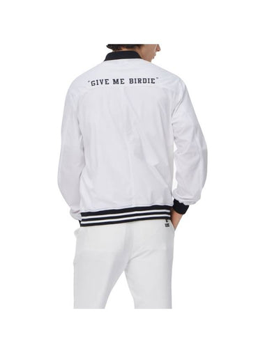 Men's Swag Ball Stretch Blouson Jacket White - GOXO - BALAAN 1