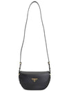 Arque Leather Shoulder Bag Black - PRADA - BALAAN 3