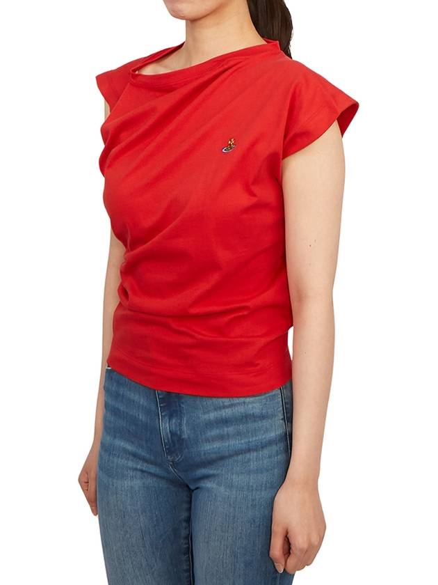 Women's Hebo Short Sleeve T-Shirt Red - VIVIENNE WESTWOOD - BALAAN 5