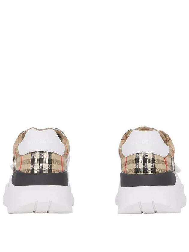 Vintage Check Suede Leather Sneakers Archive Beige - BURBERRY - BALAAN 3