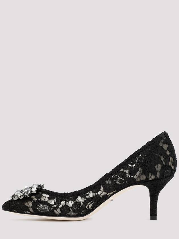 Brooch Lace Rainbow Pumps Heel Black - DOLCE&GABBANA - BALAAN 3