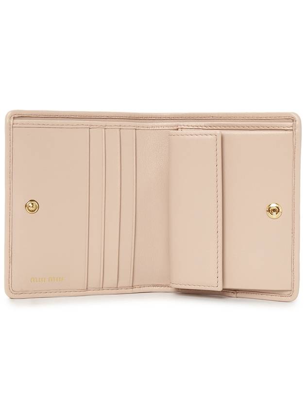 Matelasse Leather Half Wallet Light Pink - MIU MIU - BALAAN 5