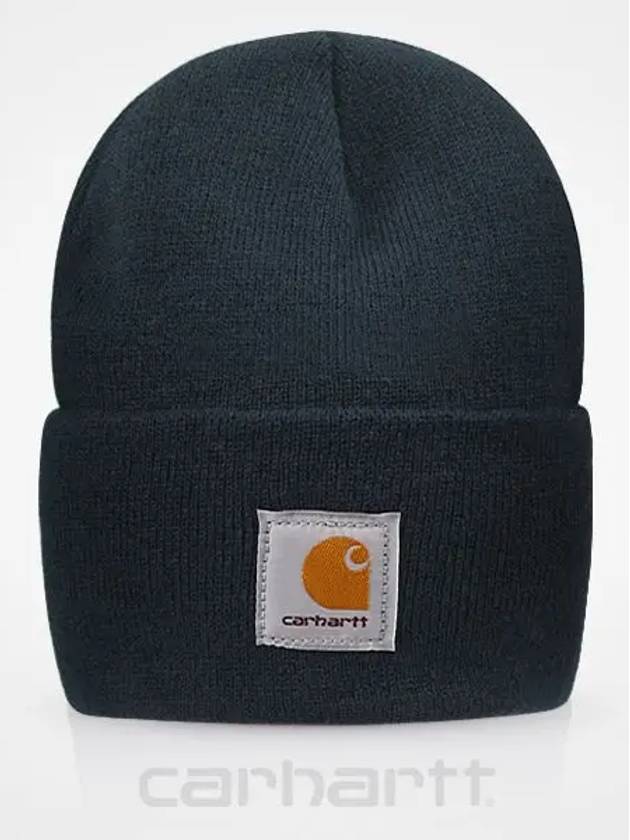 A18 Navy Unisex Long Beanie - CARHARTT - BALAAN 1