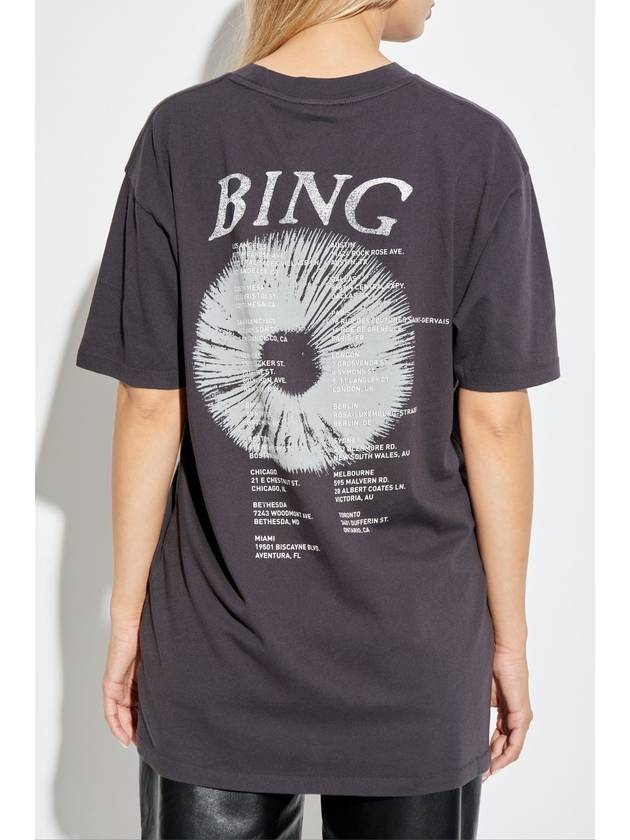 Anine Bing Printed T-shirt, Women's, Grey - ANINE BING - BALAAN 4