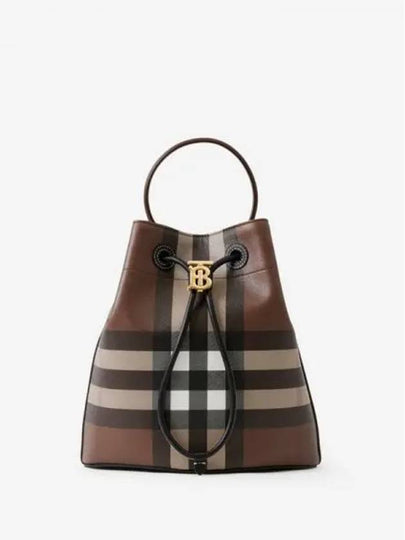 Small TB Bucket Bag Dark Birch Brown - BURBERRY - BALAAN 2