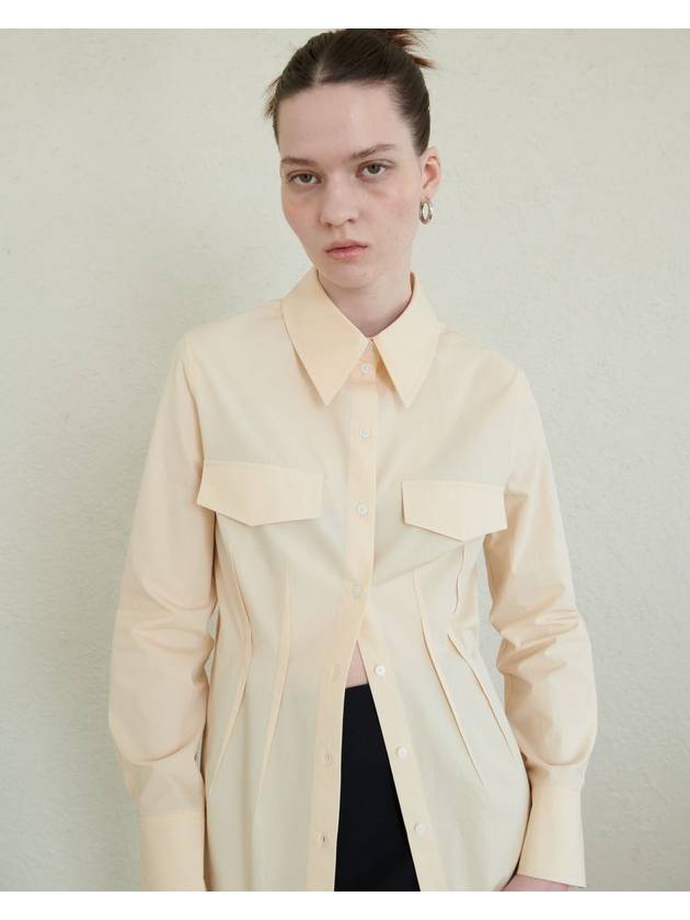 OUT SEAM DETAIL SLIM SHIRTS_BEIGE - UNMUTE - BALAAN 6