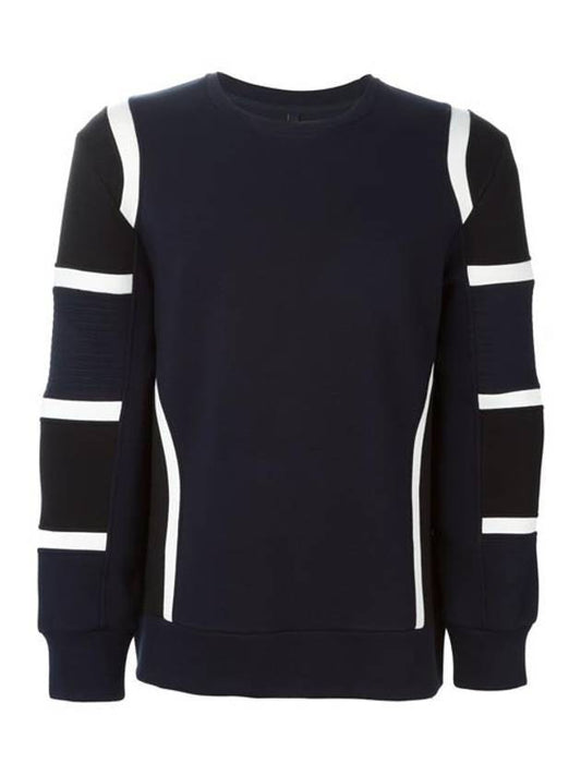 Insert Stitching Sweatshirt Navy - NEIL BARRETT - BALAAN 1