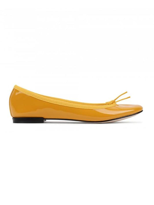 Women's Cendrillon Leather Ballerinas Yellow - REPETTO - BALAAN 1