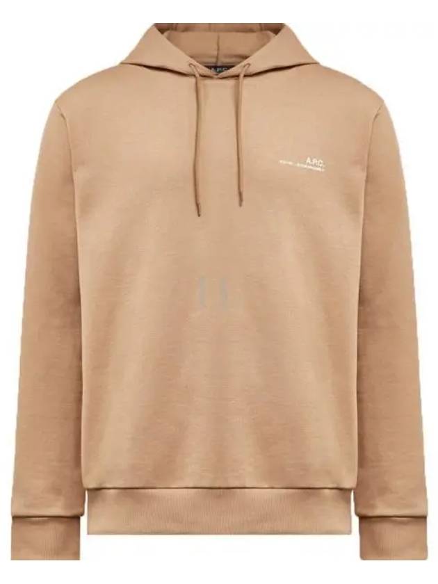 Logo Print Drawstring Hoodie Beige - A.P.C. - BALAAN 2