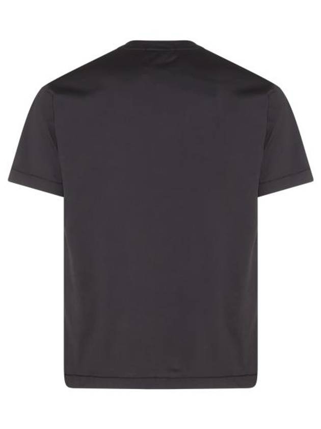 Logo Patch Short Sleeve T-Shirt Black - STONE ISLAND - BALAAN 3