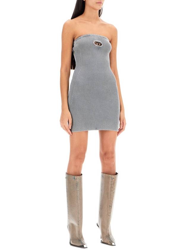 Women s M Scolo Logo Plaque Sleeveless Short Dress Gray - DIESEL - BALAAN 3