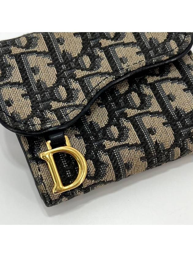 Oblique Saddle Lotus Half Wallet S5652CTZQ - DIOR - BALAAN 4