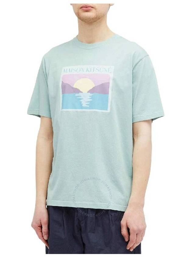 Maison Kitsune Sunset Postcard Crew Neck T Shirt Size Small - MAISON KITSUNE - BALAAN 2