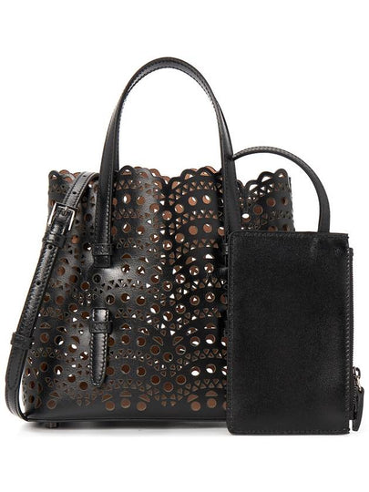 Mina 20 Vienne Wave Lux Calfskin Tote Bag Black - ALAIA - BALAAN 2