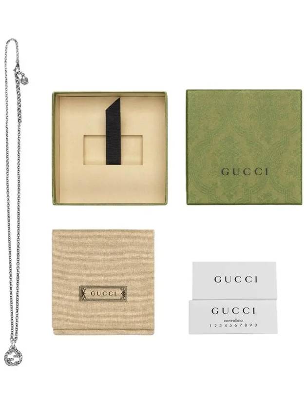 Interlocking G Pendant Necklace Silver - GUCCI - BALAAN 7