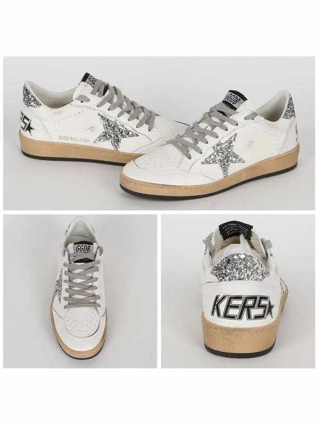 Ball Star Heel Tab Low Sneakers White Silver - GOLDEN GOOSE - BALAAN 3