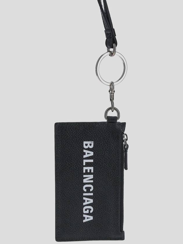 Cash Keyring Card Case Black Silver - BALENCIAGA - BALAAN 3