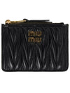 Quilted Napa Leather Passport Wallet Black - MIU MIU - BALAAN 1