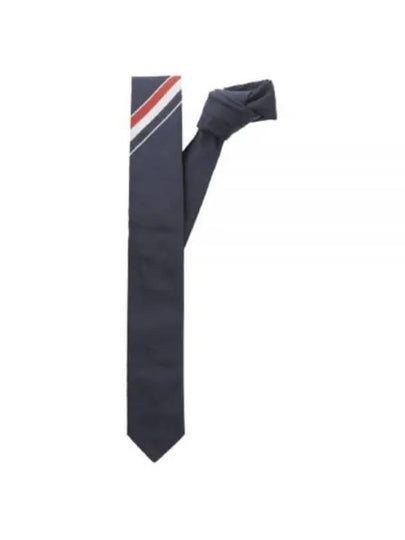 Men's Grosgrain Stripe Tie Dark Navy - THOM BROWNE - BALAAN 2