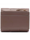 Detachable Card Case Cassette Tri-Fold Half Wallet Taupe Grey - BOTTEGA VENETA - BALAAN 5