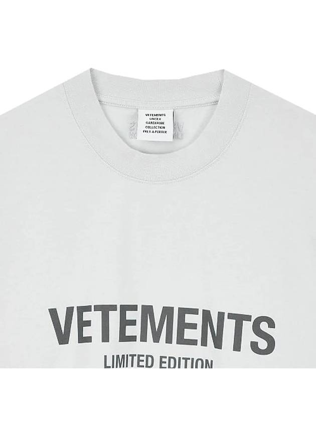 Logo Cotton Short Sleeve T-Shirt White - VETEMENTS - BALAAN 5