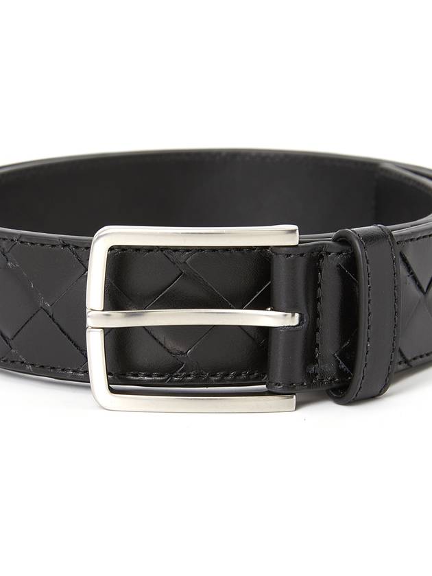 Intrecciato Belt Black - BOTTEGA VENETA - BALAAN 7