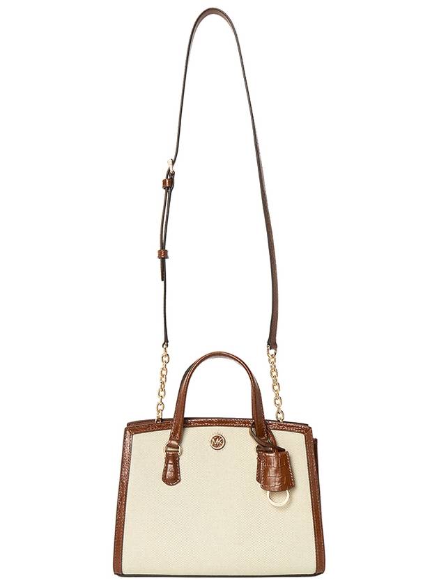 Chantal Small Tote Bag Brown Beige - MICHAEL KORS - BALAAN 8