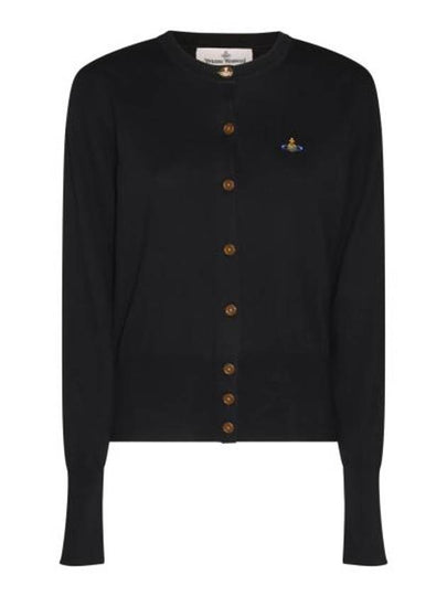 Logo Patch Cardigan Black - VIVIENNE WESTWOOD - BALAAN 2