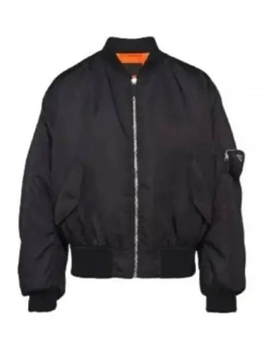 Re Nylon Bomber Jacket Black - PRADA - BALAAN 2