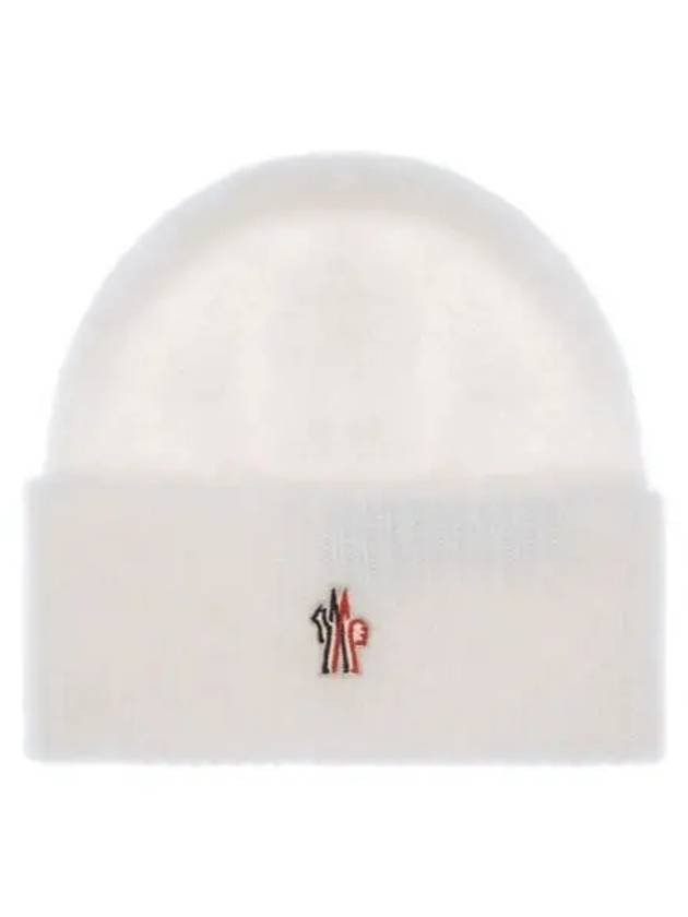 3B00019 M1126 034 Grenoble logo patch wool beanie - MONCLER - BALAAN 1