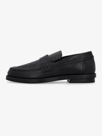 Lizard Skin Effect Loafers Black - ALEXANDER MCQUEEN - BALAAN 2