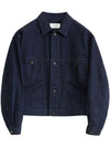 pocket button cotton denim jacket navy - LEMAIRE - BALAAN 2