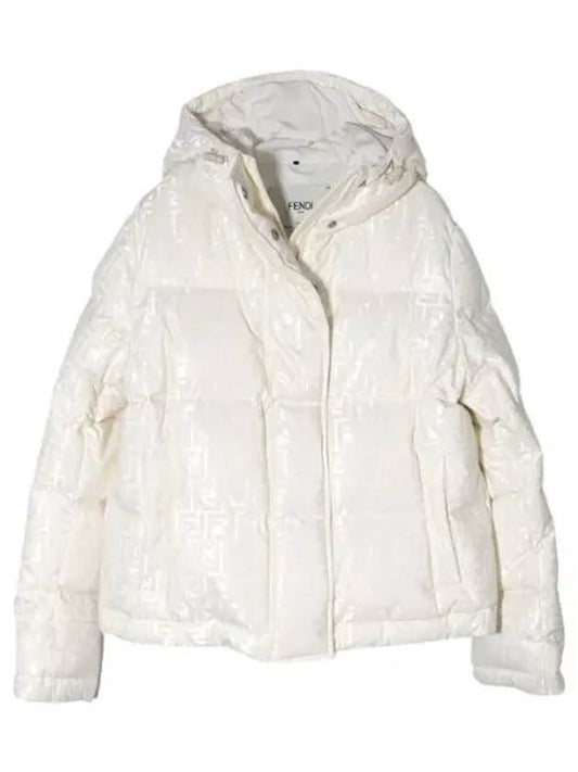 Tech fabric down jacket women s padded jumper - FENDI - BALAAN 1